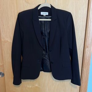 Calvin Klein Size 12 Black Blazer